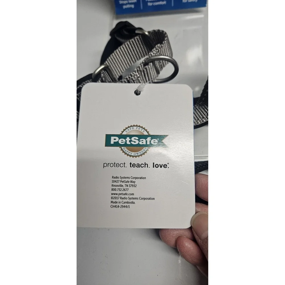 PETSAFE Deluxe Easy Walk no-pull dog harness steel/black Sz M‎
